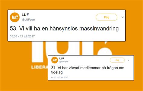 Moderpartiet liberalerna ställer sig inte bakom förslagen. Detta vill LUF ha: Barnporr, nekrofili, tidelag och ...