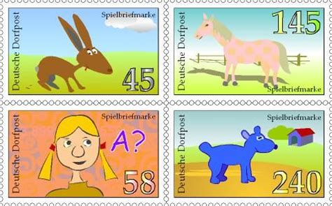 Kinderpost briefmarke selber drucken : Spielbriefmarken und Spielpostkarten zum Selbst ausdrucken ...