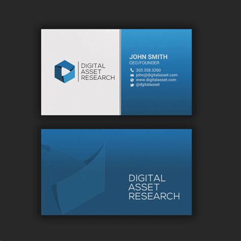 design a professional business card for crypto currency ...