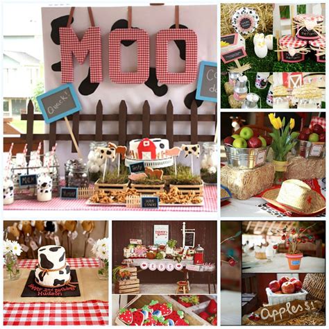 Featuring a colorful farm scene with all of your favorite barn animals, these themed plates, napkins, cups and balloons are perfect for celebrating the new addition to your herd. Pin by Barbara Reilly on Hoe Down | Cow birthday parties ...