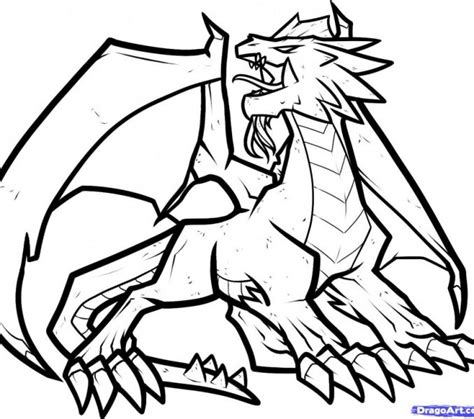 Printable scary dragon coloring pages scary dragon pictures to color Scary Dragon Drawing at GetDrawings | Free download