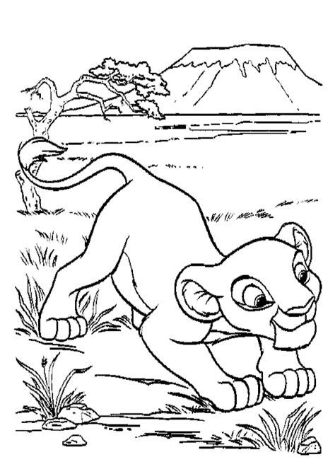 Lion cub coloring baby pages and elegant small. Free Printable Simba Coloring Pages For Kids