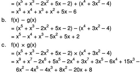 Diketahui f(x) = x5 + x3 - 2x2 + 5x - 2 dan g(x) = x4 + 3x2 - 4. Tentukan: - Mas Dayat