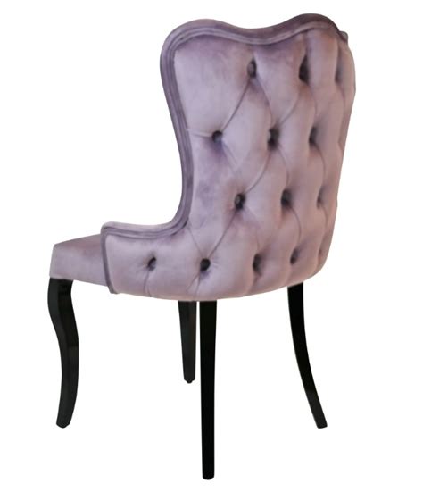 Summer is almost gone but there's still time to save! Chaise de salle à manger design velvet violette capitonnée ...