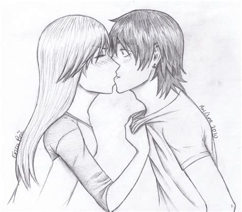 Shop for girls kissing wall art from the world's greatest living artists. Anime Couple Kissing Drawing at GetDrawings | Free download