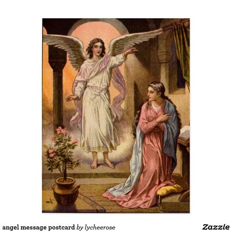 angel message postcard | Zazzle.com | Angel messages, Note cards ...