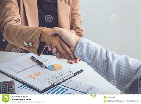 Business Partnership Meeting Concept, Two Confident Business Han Stock Photo - Image of ...