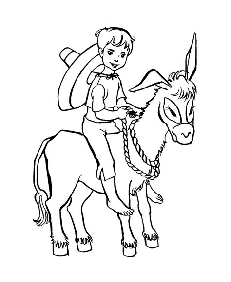 Choose your favorite coloring page and color it in bright colors. Donkey Coloring Pages