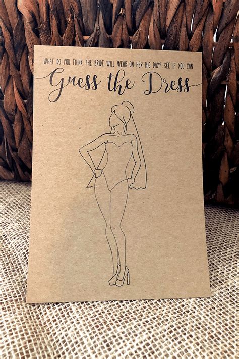The answer key for this game is included. Guess the Dress Printable Bridal Shower Games . Bridal ...