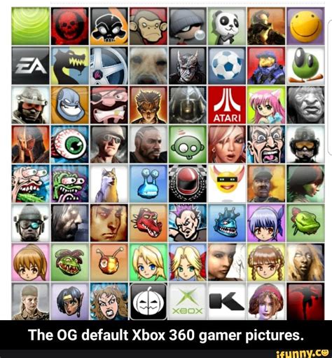 Select customize profile > change gamerpic. The OG default Xbox 360 gamer pictures. - iFunny :)