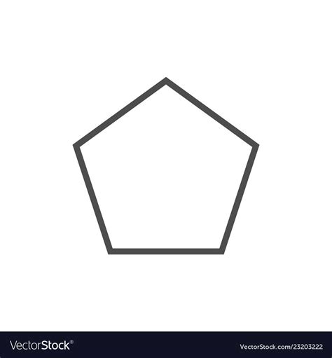Polygon pentagon shape icon vector image on in 2020 ...