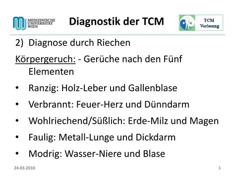 Es war auch etwas schleim darin. PPT - Diagnostik der TCM PowerPoint Presentation, free ...