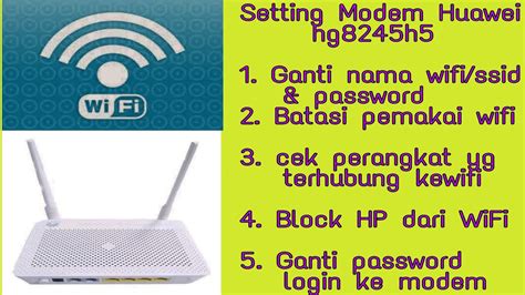 Modem ini menjadi router standar ketika kamu berlangganan indihome fiber optik. SETTING MODEM HUAWEI HG8245H5, #pengguna INDIHOME wajib ...