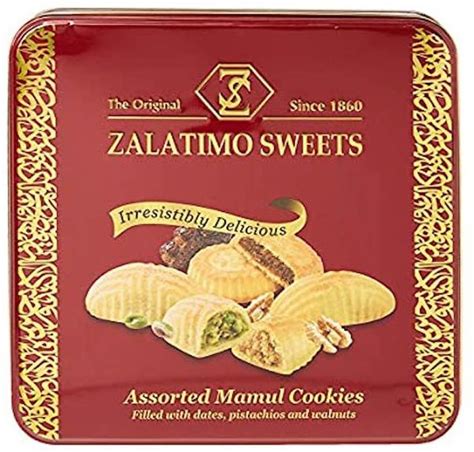 Zalatimo Sweets Asst Mamul Cookies Tin+Plate 6X780 Gm ...