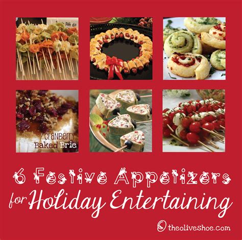 If you're hosting a christmas bash, an ugly sweater party or a potluck. 23_Dec14_6_Festive_Appetizers-01 | Holiday | Christmas appetizers, Christmas potluck, Food recipes