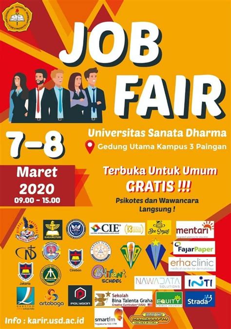 Aisin indonesia sering buka lowongan di yayasan global yang berada di ruko thamrin lippo cikarang. Job Fair Universitas Sanata Dharma - Maret 2020 - Jadwal ...