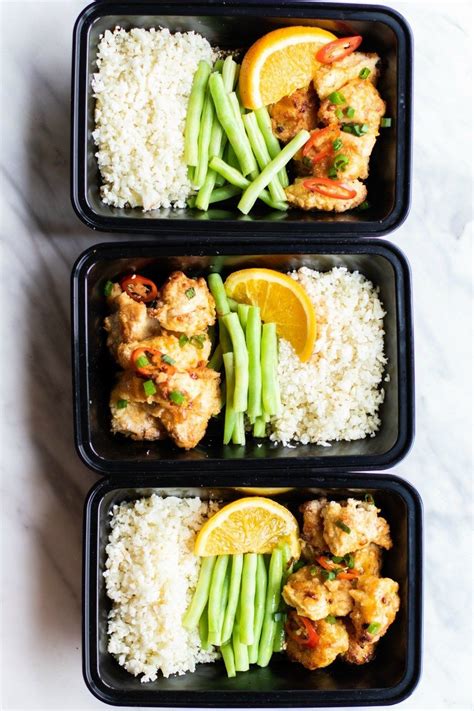 Bake for 10 minutes at 400 degrees f, then flip over the pieces of chicken. Orange Chicken Meal Prep | Recipe | Chicken meal prep ...