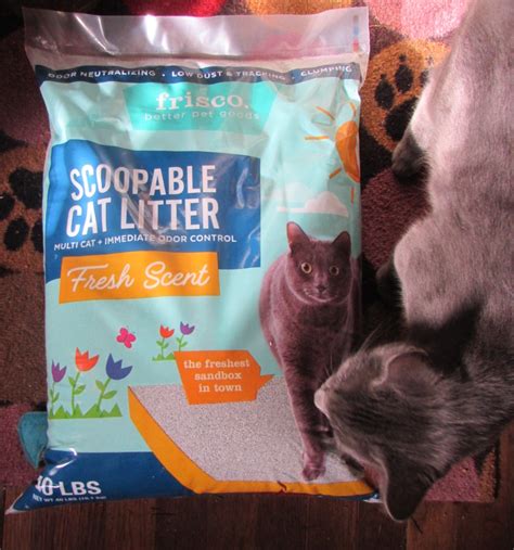 One bag wasn't enough to fill the litter box to a depth of two inches. Frisco Scented Multi-Cat Litter - Product Review Cafe