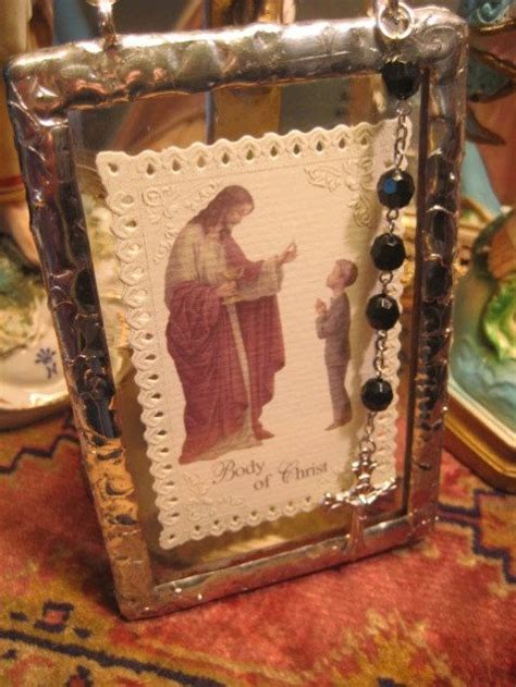 Make sure that happens by purchasing a memorable gift from our wide range of communion and confirmation pieces. First Holy Communion Gift For Boys Stained Glass Lace Holy ...