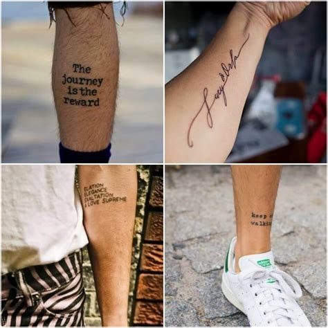 Whether guys want an upper or lower leg sleeve tattoo or small and simple design, check out the best leg tattoos for men to inspire your creativity and thoughts. Tattoo Quotes for Men - Short & Meaningful Quote Tattoos ...