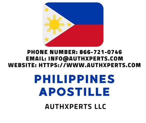 Legalization from Philippines - Authxperts LLC, USA.