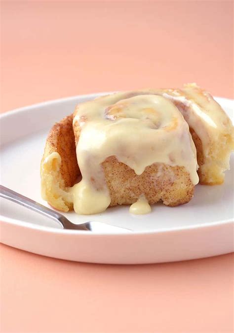 Stir in the milk or cream and mix until smooth. Cinnamon Rolls With Cream Cheese Icing Without Powdered ...