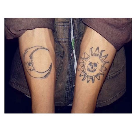 This is another moon tattoo where the face is actually coming out of it rather than being a part of it. Moon & sun skull tattoo | Tattoos, Skull tattoo, Infinity tattoo