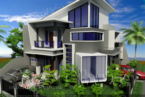 Desain rumah hook modern minimalis 10x15 dengan 4 kamar tidur 2 lantai | buildiz architect. RumahCore: Rumah Minimalis Modern Hook