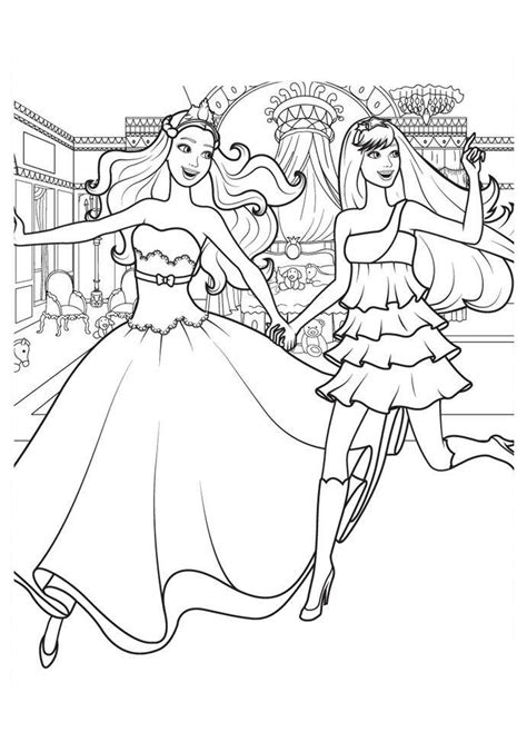 La bella principessa che appare in questa illustrazione è la bambola barbie vestita in loro vestito migliore notte. Disegni Da Colorare Barbie Principessa Rock