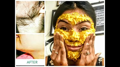 Apply this mask with a brush or with your fingers. DIY-In 10 min Complete facial hair Removal | 100% natural ...