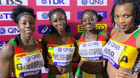 The women's 4x100m relay final is also scheduled for tuesday. Doha 2019 Interview - Team Ghana Women's 4x100m Relay ...