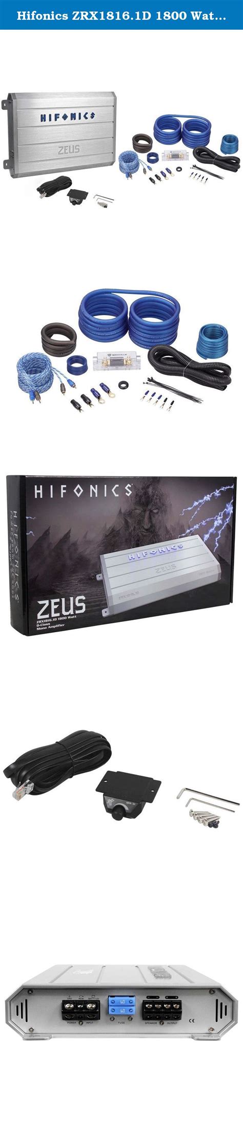 This amp is a class d monoblock with 6000 watts at peak output. Hifonics ZRX1816.1D 1800 Watt RMS Monoblock Amp Class D Amplifier + Wiring Kit. This Package ...