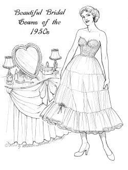 This set is a three pack and number two in the set. 1950's gown | Paper dolls, Paper dolls printable, Dolls