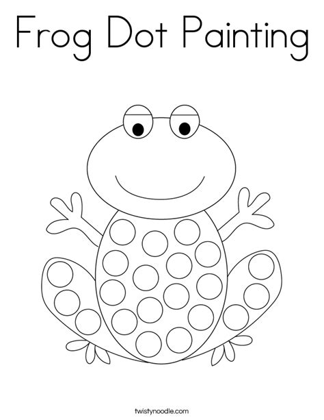 We will do letter recognition, counting, adding, recognizing colors and using crayons for the kid color pages. Frog Dot Painting Coloring Page - Twisty Noodle