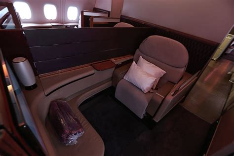 This makes the qatar a380's first class cabin one of the smallest on an a380 today. Qatar Airways A380 First Class Review (CDG to DOH ...