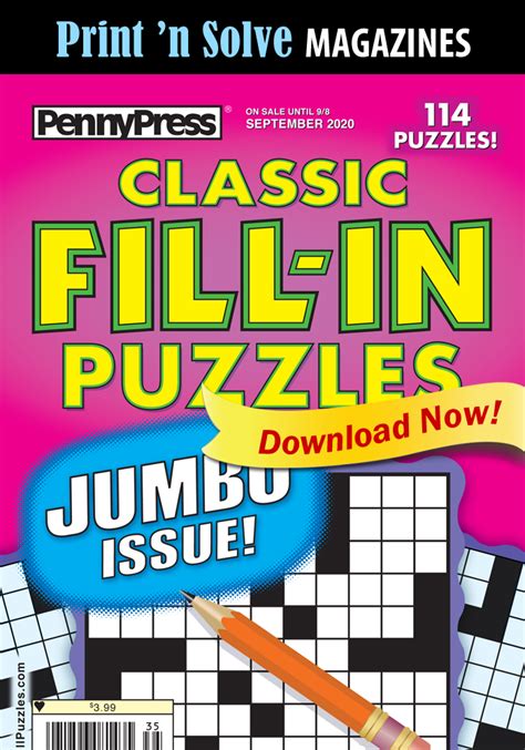 To start, try to fill in the longest word first and solve from there. Print 'n Solve Magazines: Classic Fill-In Puzzles | Penny ...