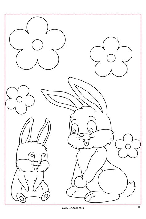 Deer coloring page, free printable wild animal coloring pages featuring doe and fawn deer farm animal coloring page, rabbit coloring pages featuring mommy rabbit and her baby. Mother and Baby Coloring Pages - CuriousDoo