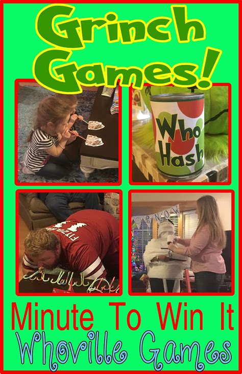 Little cookies for each person participating. HollysHome Family Life: Grinch Minute to Win it WhoVille ...