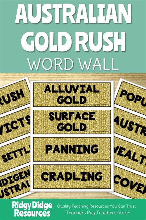 Australian gold rush timeline posters these high quality posters, linked to the australian curriculum, feature 17 key events that shaped the early goldrush era in australia. The Australian Gold Rush Word Wall | Teaching history ...