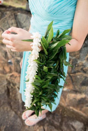 Maile style ti leaf lei. Bridal Tuberose Lei and Groom Ti Leaf Maile Lei ...