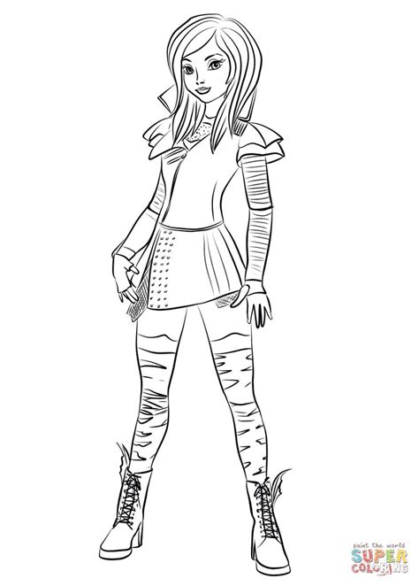 Those pages have much more detail and cover the whole page. Mal Coloring Pages | Mal from Descendants coloring page ...