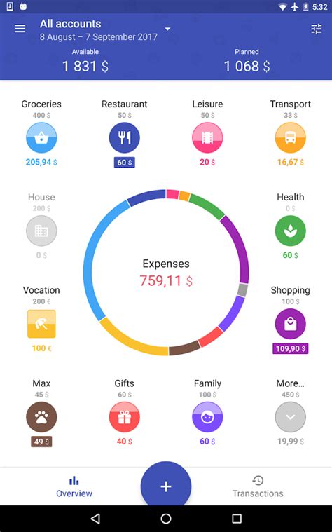This app has helped me get my spending on track. 1Money - expense tracker, money manager, budget - Android ...