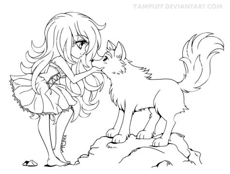 Image of how to draw a chibi wolfboy base. Anime Wolf Coloring Pages at GetColorings.com | Free ...