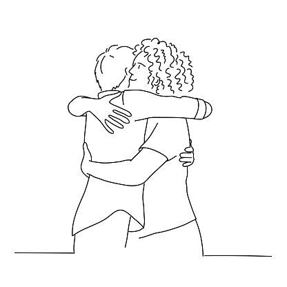 Chadwick boseman was an american actor. Line Drawing Of Cuddling Men Stock Illustration - Download ...