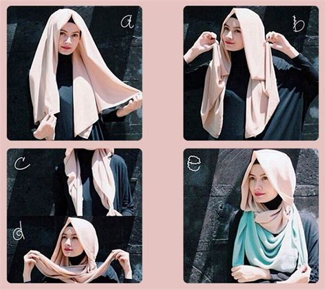 9 gaya cantik cara pakai tudung shawl simple dan cantik qotrunnada. Cara Pakai Tudung Bawal Macam Selendang - Model Jilbab