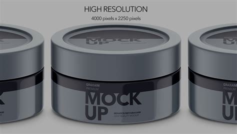 Cosmetics Pot High Angle Mockup on Behance
