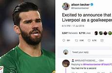 becker alisson liverpool alison twitter goalkeeper meltdown sends namesake into