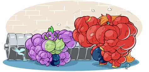 Any story that has ponies with massive muscles or something similar. #574459 - artist:dodoki, artist:stagor, beefspike, big ...