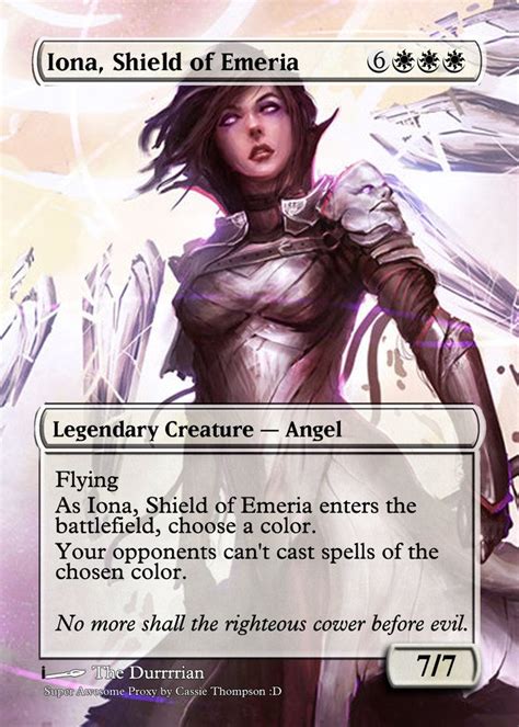 Your opponents can't cast spells of the chosen color. Iona, Shield of Emeria by Itsfish3 on DeviantArt | Magic ...