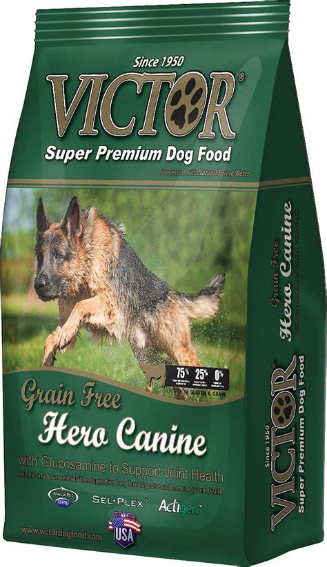 Victor is a dog food brand of mid america pet food, which was founded in texas back in the 1950s as a pet food manufacturer which also produced victor can also be a good choice if your dog needs to be on a more restrictive diet due to food allergies or gastro issues or is a particularly fussy eater. VICTOR Hero Grain-Free Dry Dog Food | Chewy (Free Shipping ...